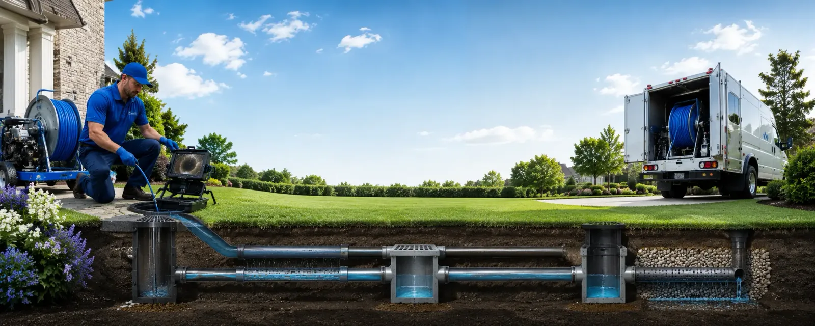 Outdoor drain cleaning information for Dell, MT